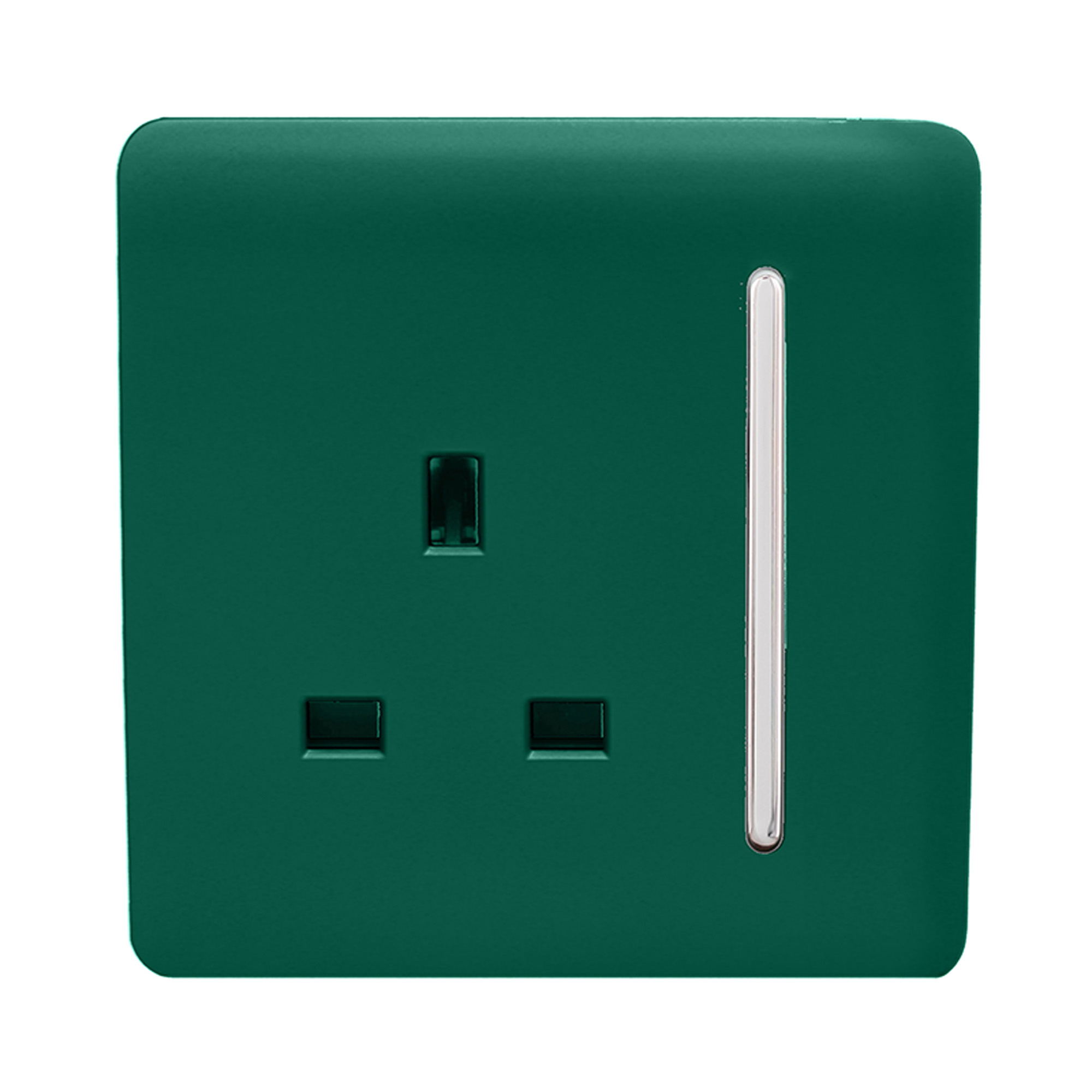 ART-SKT13DG  1 Gang 13Amp Switched Single Socket Dark Green